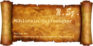 Mühlstein Szilveszter névjegykártya